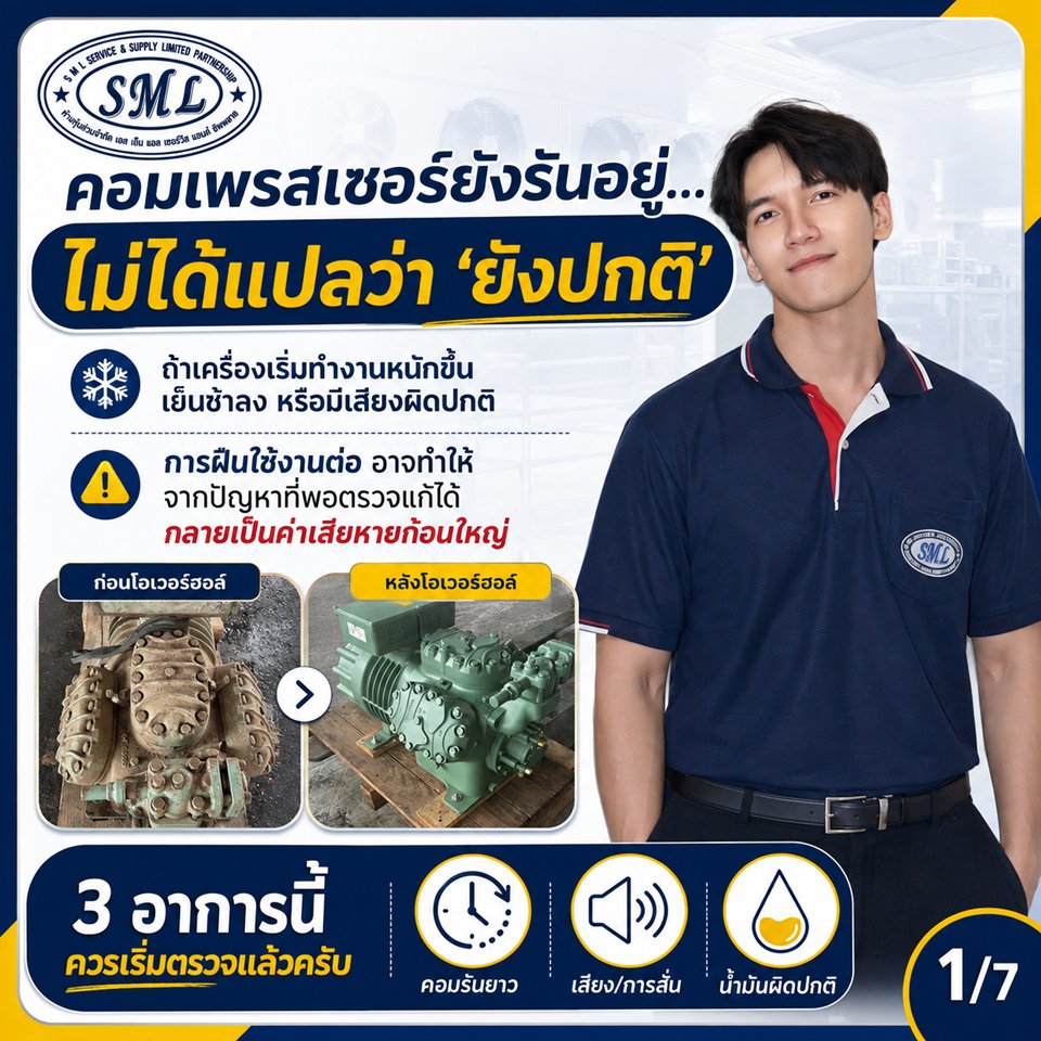 จะรู้ได้อย่างไรว่าต้องโอเวอร์ฮอลคอมฯ ห้องเย็น ภาพที่ 1
